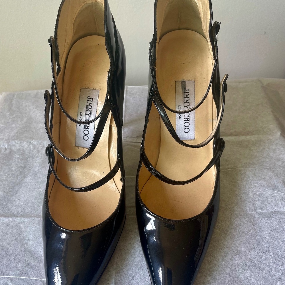 Jimmy Choo London black Vero "38" Made in Italy Heels Pumps Stilettos